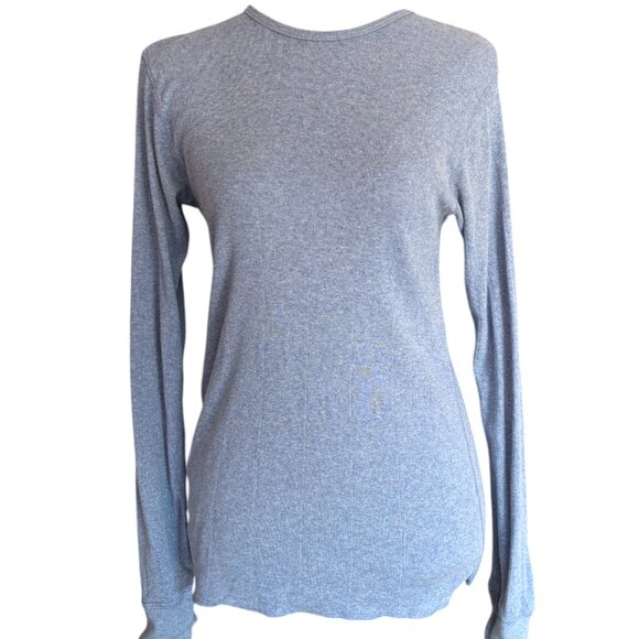 Cherokee Tops - Cherokee women's heather‎ blue ribbed long sleeve t-shirt sz M